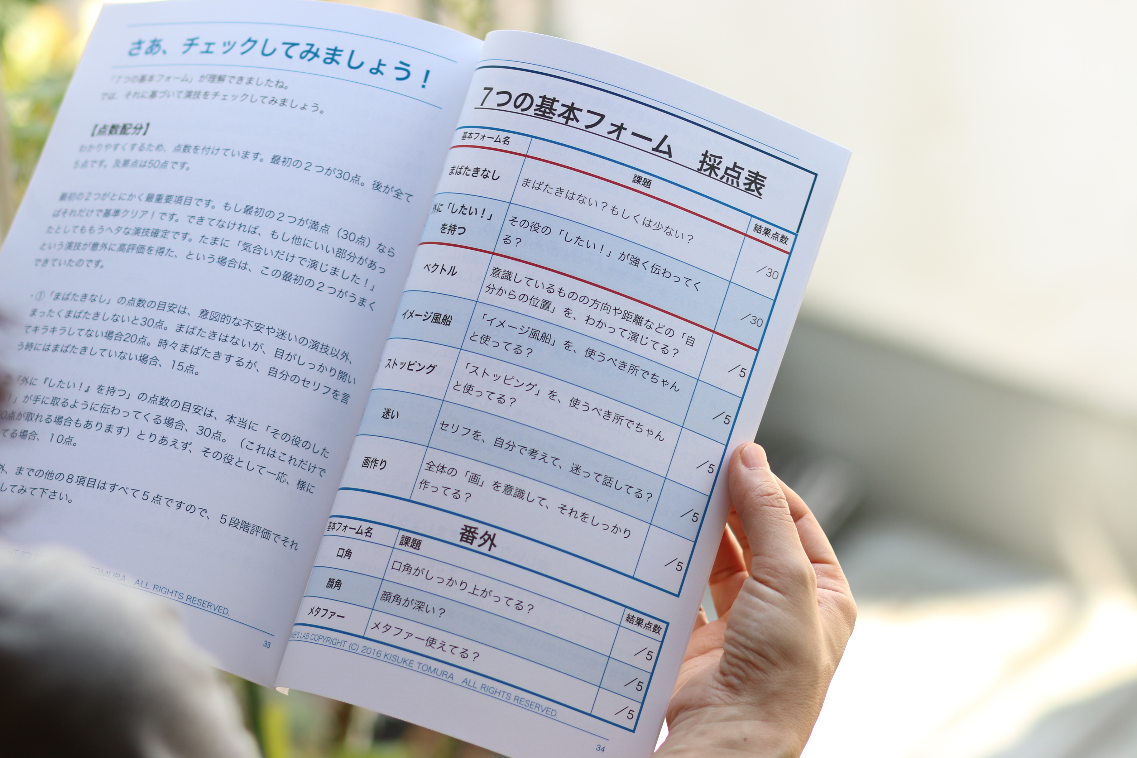「自然な演技」を自己採点できる！画期的な「目からウロコ！」の演技参考書