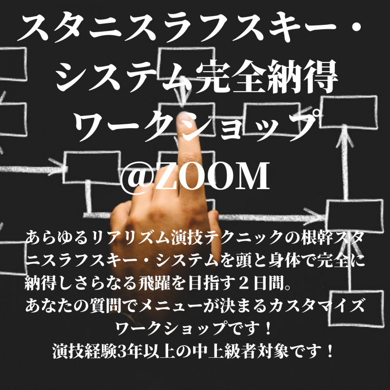 チャバックやマイズナーが使えないと感じている方へ！あらゆるリアリズム演技の根幹を完全納得するWS＠ZOOM