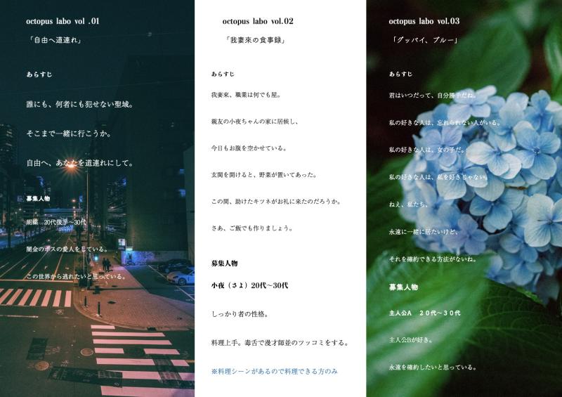 【2月21日〆切】関西の20代30代の女優募集／1日で短編映画を撮る企画の出演者募集