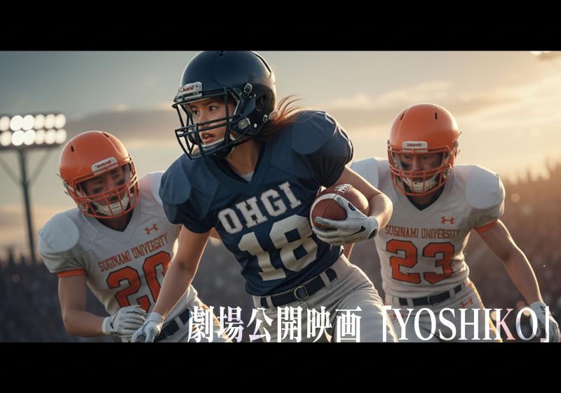 【メインキャスト募集】国内外の映画祭で高く評価を受けている山科晃一監督最新作。劇場公開映画「YOSHIKO」スポ根アメフト映画です。