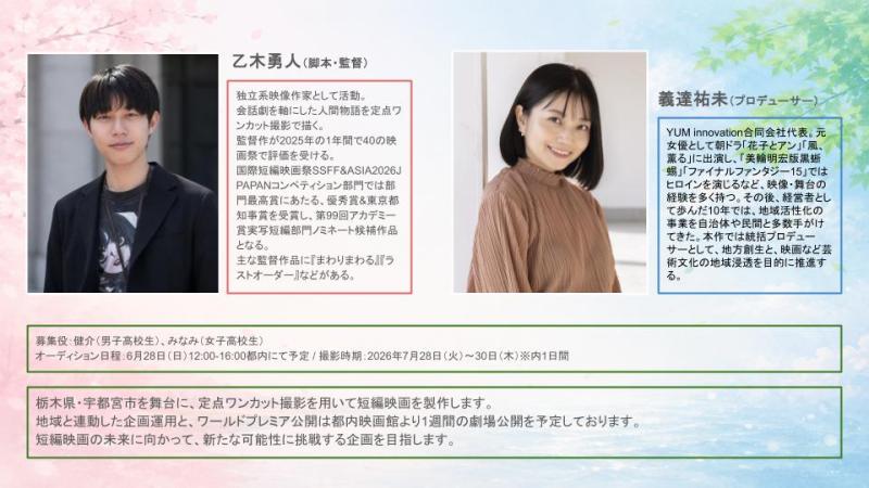 短編映画「春すぎて、夏もまた。」メインキャスト募集 サブ画像