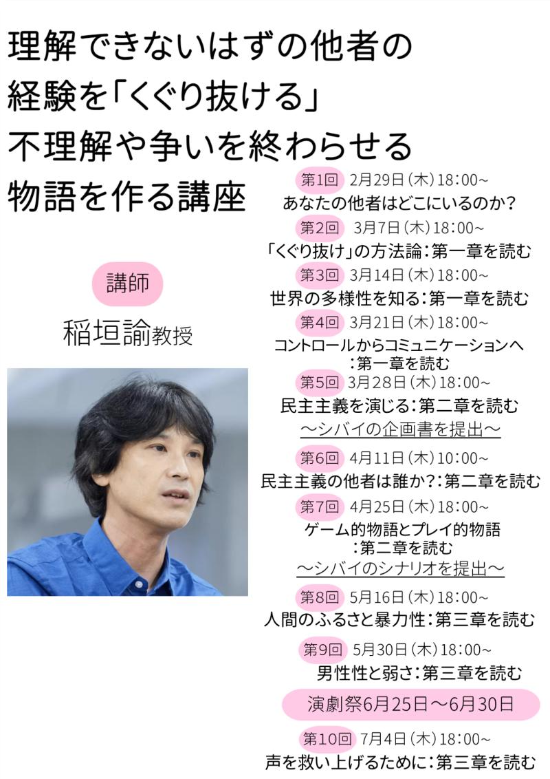 共感とも感情移入とも違う、他者を理解するための新しい方法論を手に入れ、理解できないはずの他者に、深い所から共感することができる、そんな可能性があることを示す「希望の物語」を生み出すことを目指す講座 サブ画像